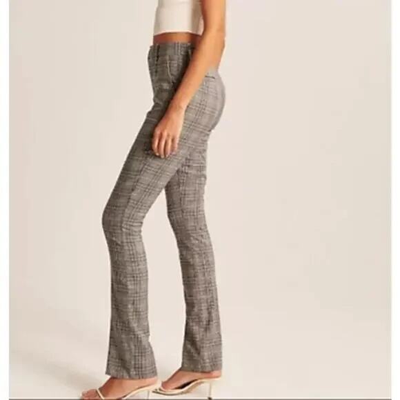 NWT ABERCROMBIE & FITCH The Skinny Ultra High Rise Pant Size 25 LONG Plaid - Picture 4 of 9